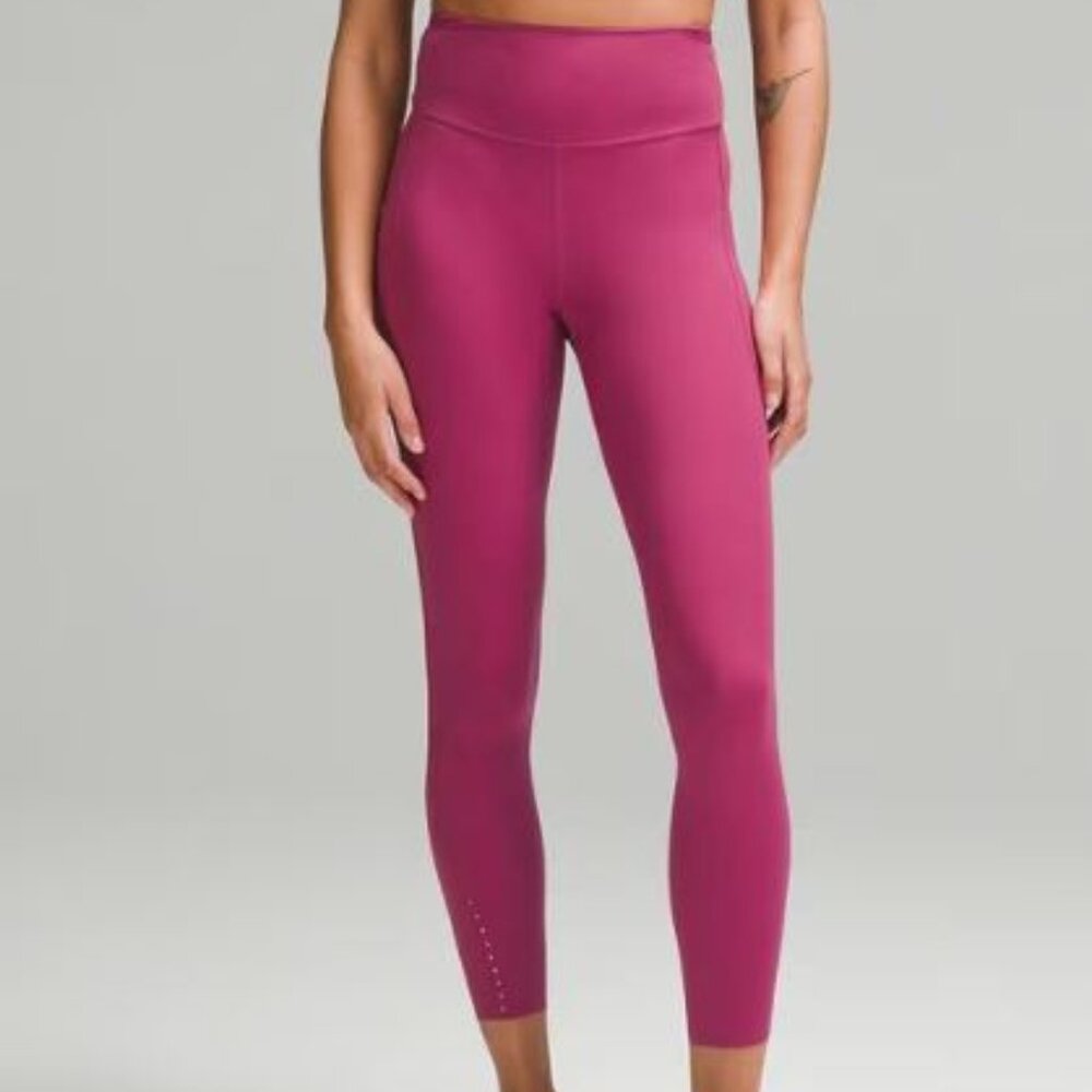 NWOT Fast and Free High-Rise Tight 25” Pockets *Updated! Mashed Mauve Sz 8! HTF!